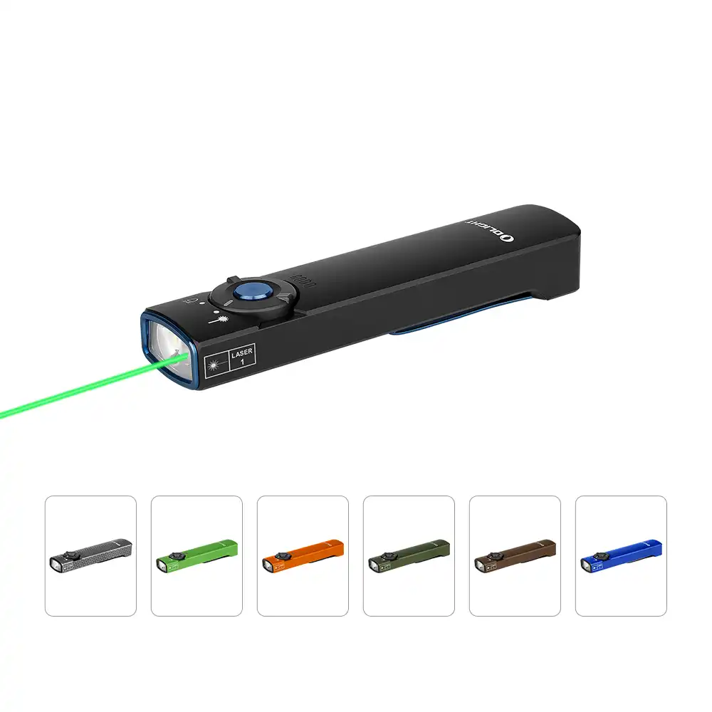 Arkfeld Flat Flashlight with Green Laser & White Light