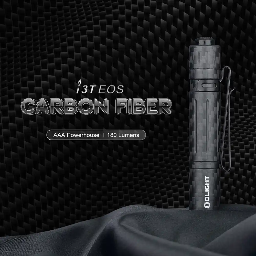 i3T EOS Carbon Fiber Flashlight Olight Store